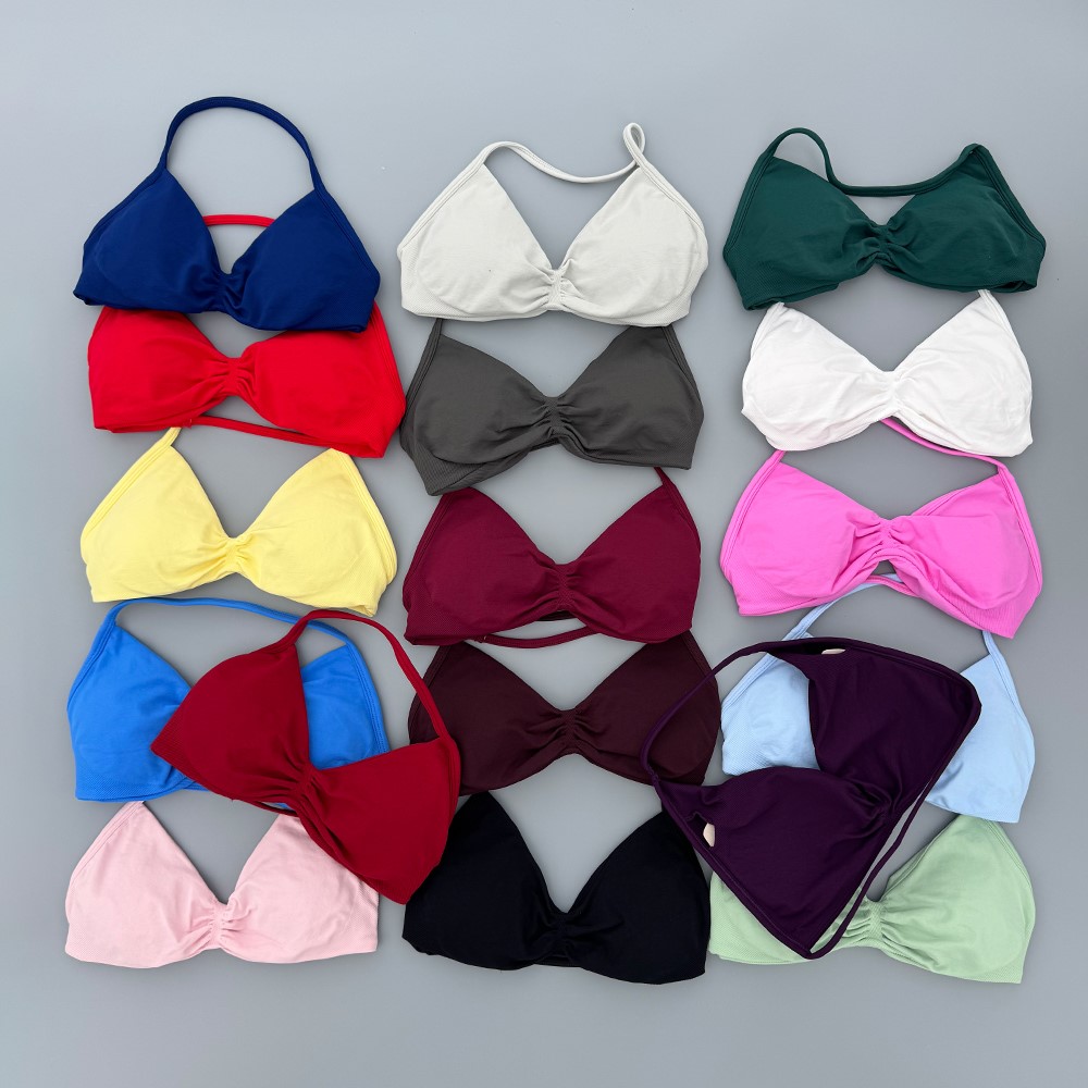 Plunge Bra Push Up - Bra Olahraga Wanita dengan Tali Tipis,