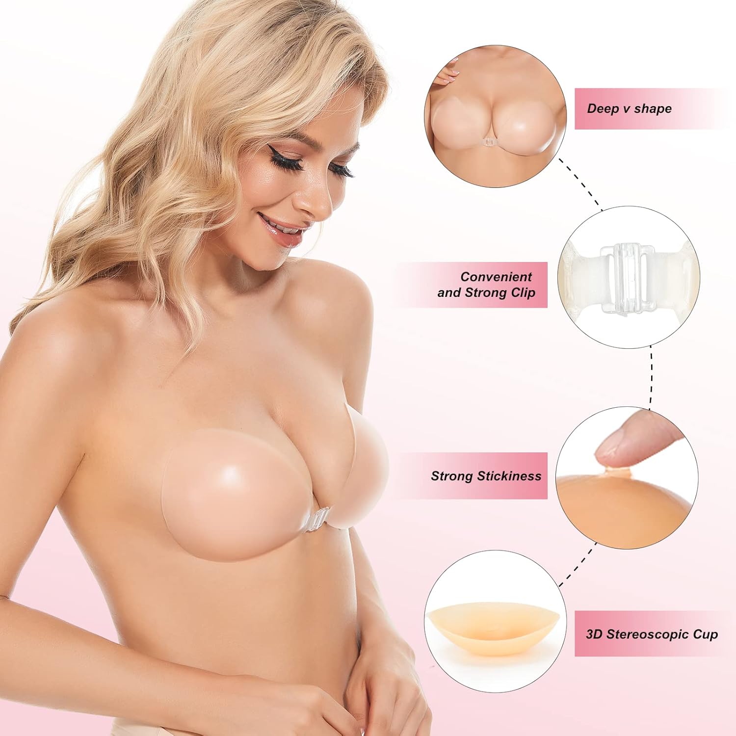 Strapless Bra Adhesive - BH perekat push up tanpa tali,