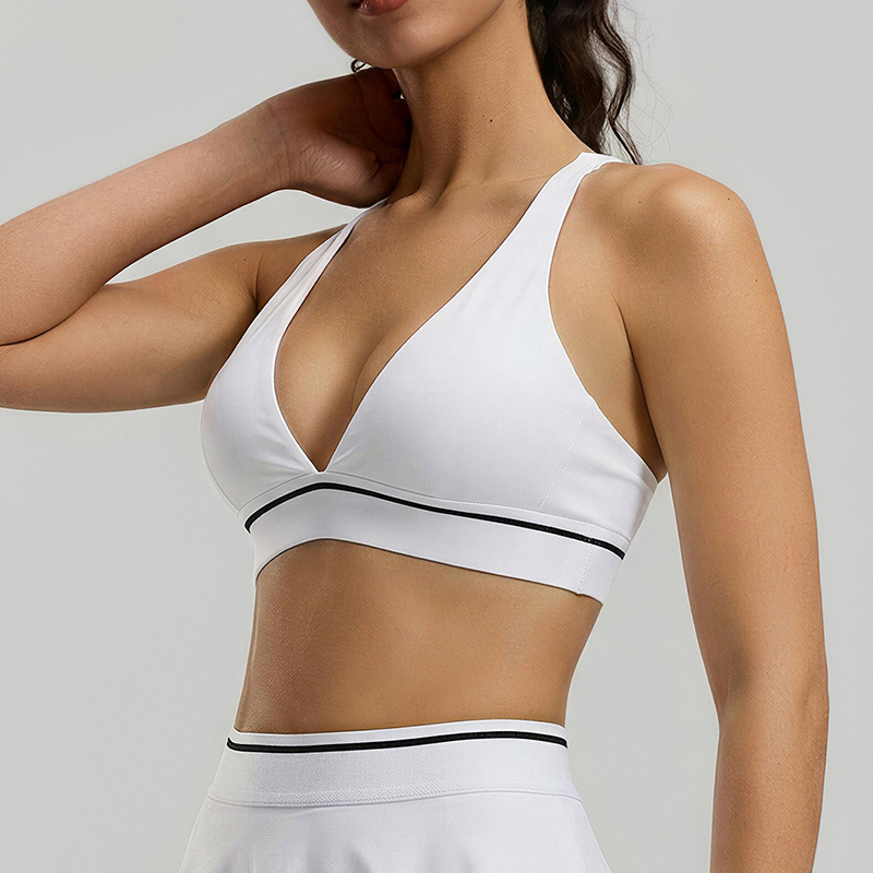 Sports Bra Racerback - Bra Yoga Gaya Amerika untuk Wanita,
