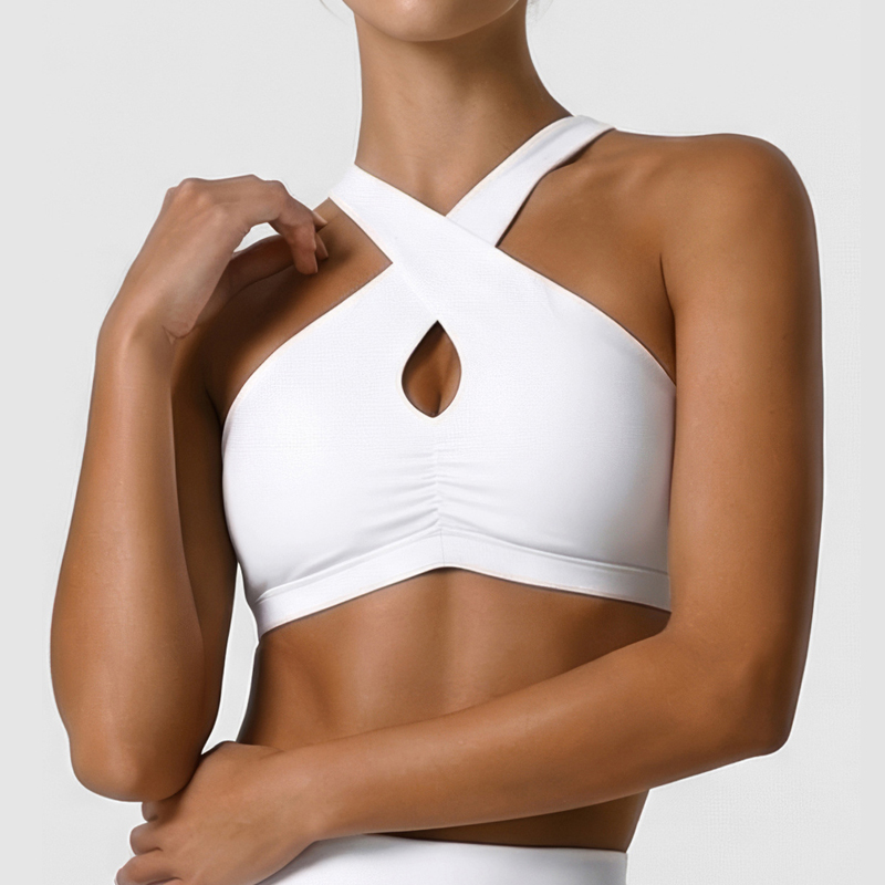 Sports Bra Racerback - Pakaian Dalam Olahraga Wanita Warna Solid,