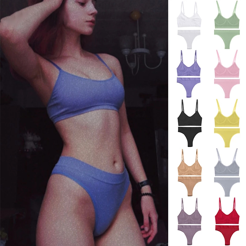 Cotton Bra Everyday - Set Bra Wanita Lingerie Seksi Set