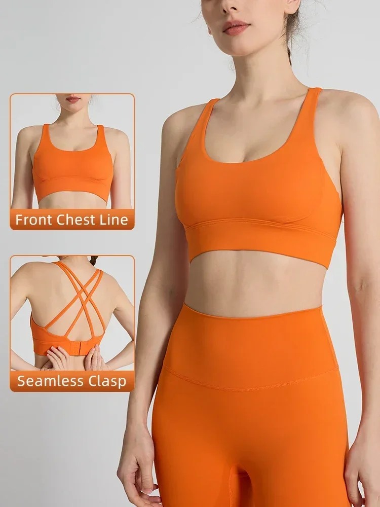 Sports Bra Racerback - Bra olahraga wanita warna polos, tali