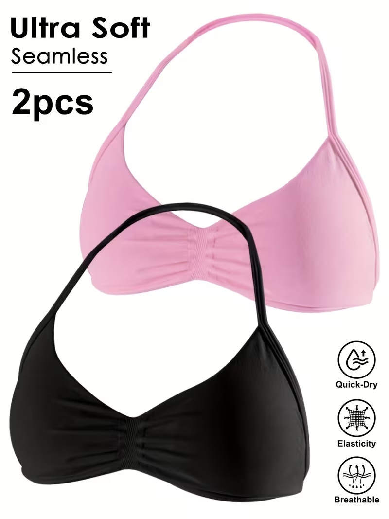 2pcs Seamless Sexy Open Back G - Plunge Bra Push Up ulasan dan harga