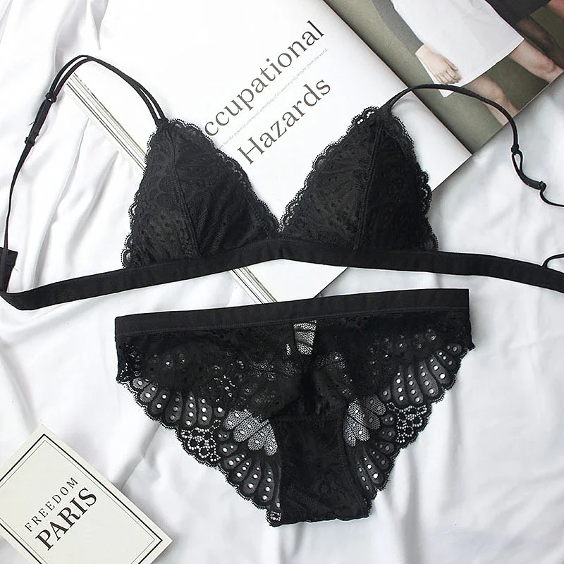 KUCLUTfull lace triangle cup s - Sleep Bra Bralette ulasan dan harga